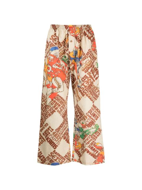 ERL printed cropped trousers