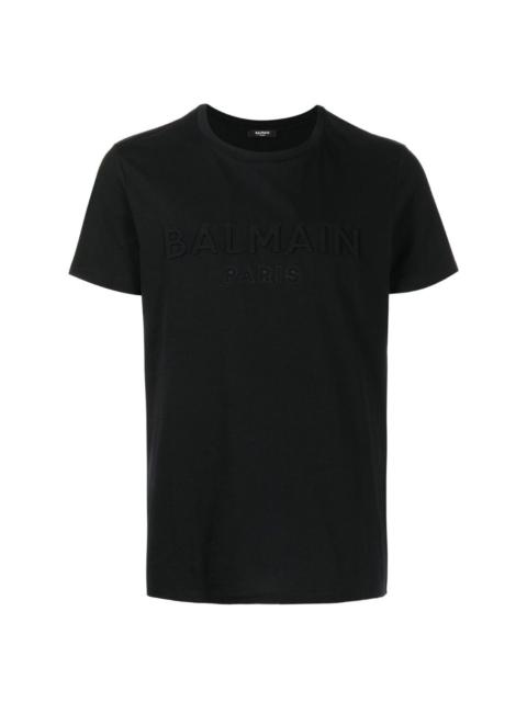 Balmain logo-embossed cotton T-shirt