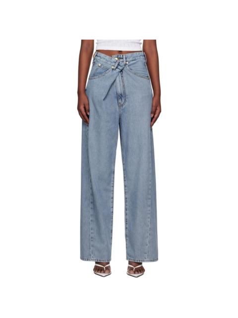 DARKPARK Blue Ines Fold Over Jeans