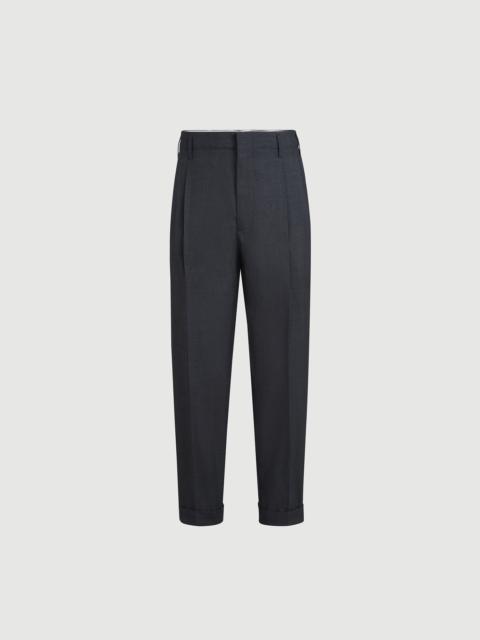 Brunello Cucinelli Virgin wool fresco trousers with double pleats