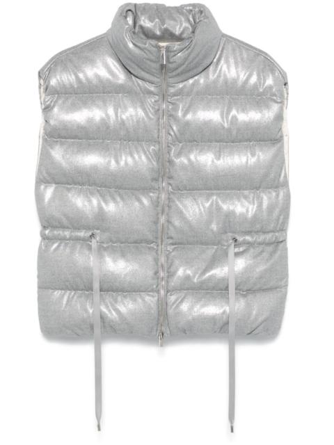 PESERICO lamé-effect gilet