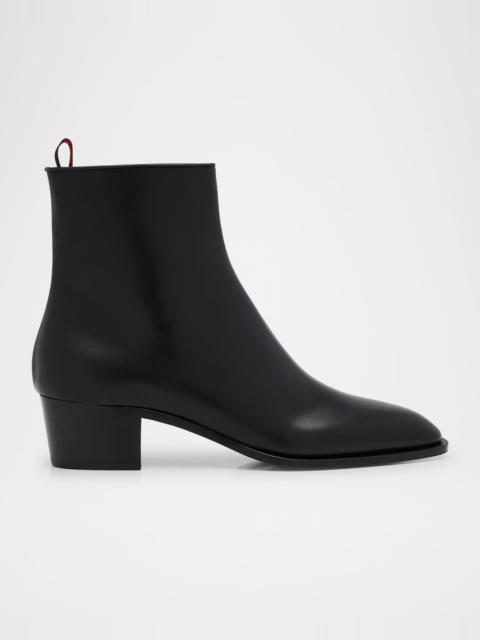 Christian Louboutin Men's Ziggissimo Forever Leather Ankle Boots