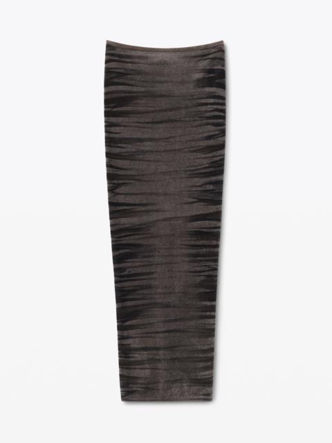 digital animal-print maxi skirt in chenille