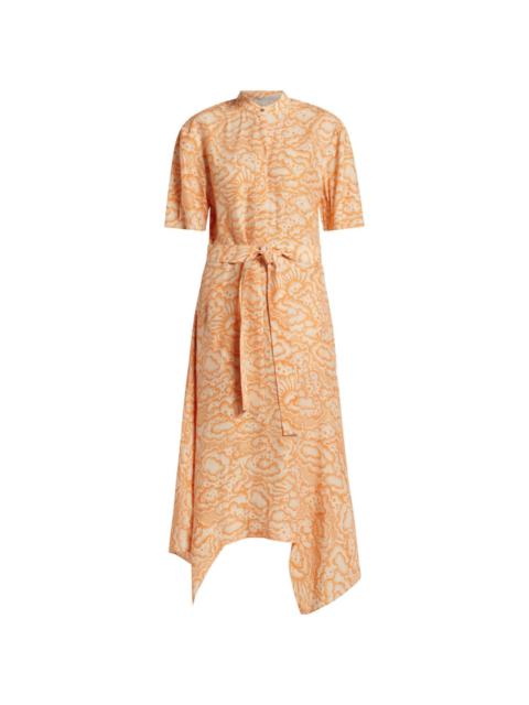 Stella McCartney Cloud-print silk midi dress