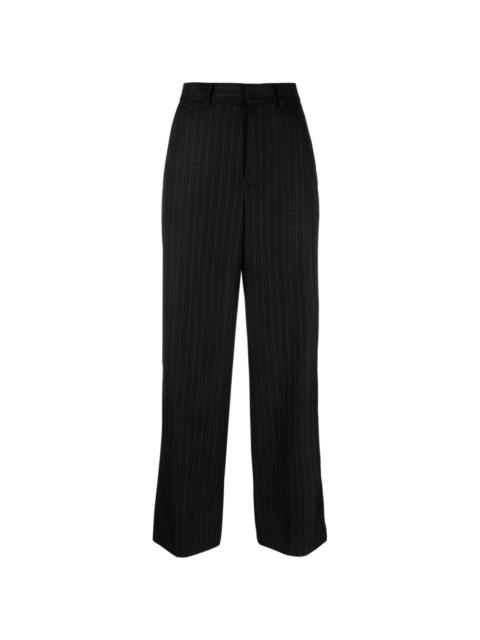 sacai pinstripe wool cropped trousers