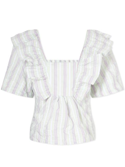 GANNI Ruffle Blouse