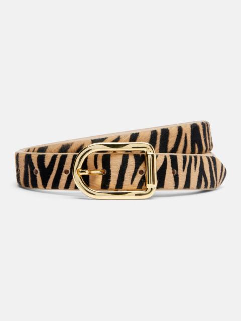 DÉHANCHE Mija zebra-print calf hair belt