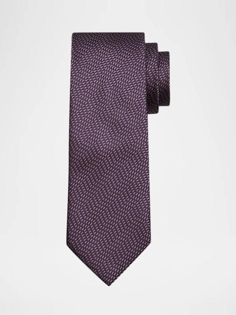 Brioni Men's Silk Micro-Jacquard Tie