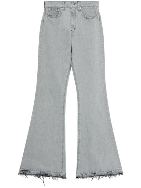 Junya Watanabe distressed flared jeans