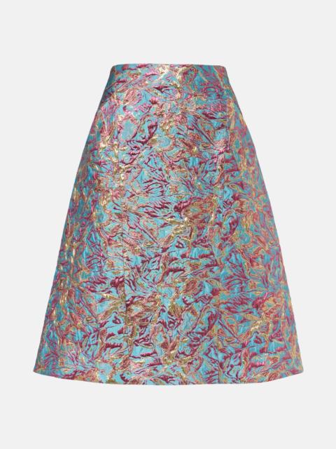 Dries Van Noten Brocade midi skirt