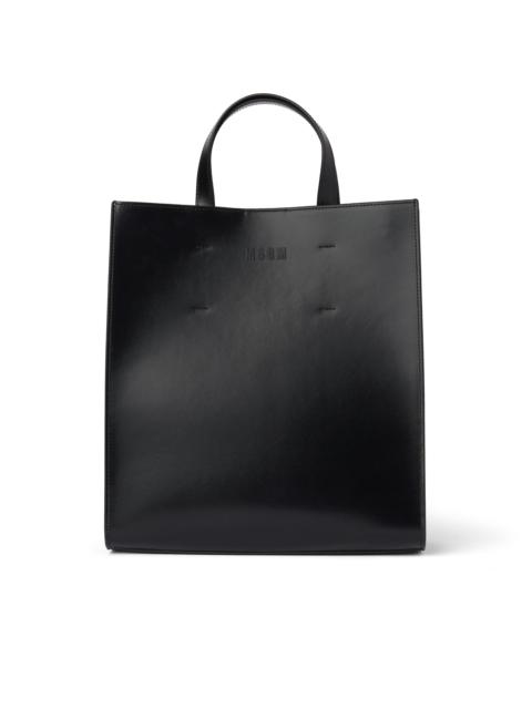 MSGM Leather tote bag