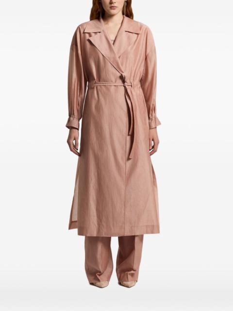 PESERICO collared belted coat