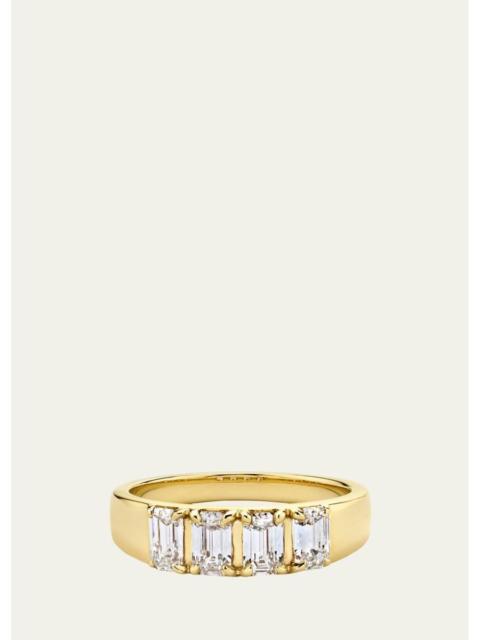 VRAI 14K Gold Lab Grown Diamond Emerald Tetrad Ring, 1.00tcw