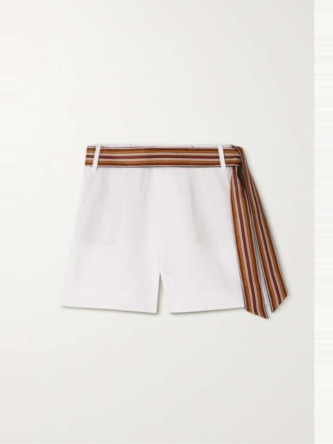 Antigua belted linen shorts