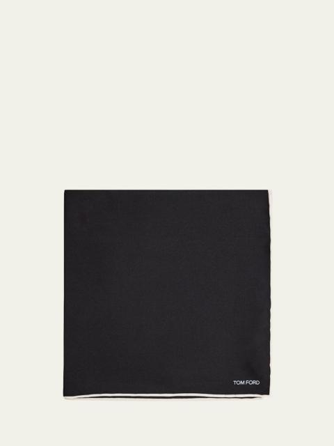 TOM FORD Men's Solid Classic Silk Pocket Square