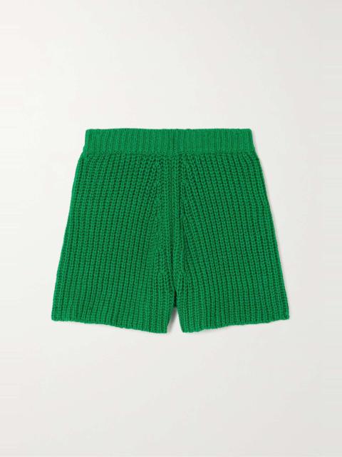 Palm Springs ribbed cotton shorts