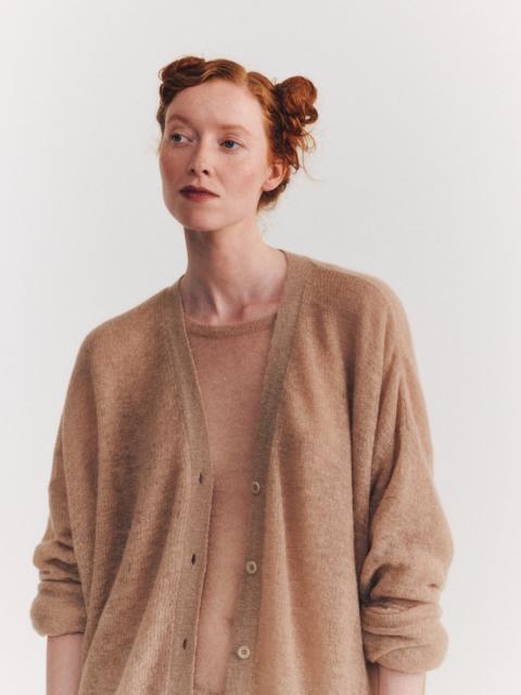 CASEY/CASEY CARDIGAN - MOHAIR VOILE - JUTE