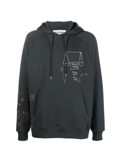 Étude graphic-print organic-cotton hoodie