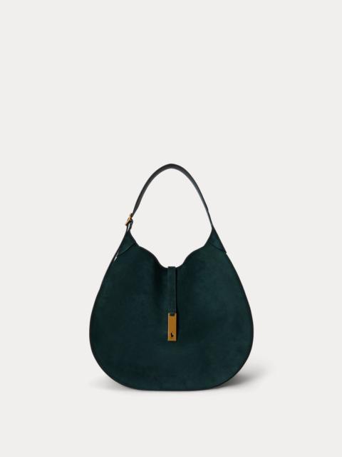 Polo Ralph Lauren Polo ID Suede Large Shoulder Bag
