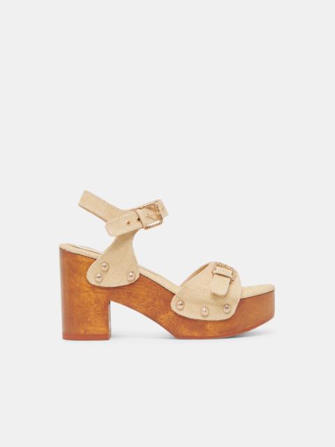 dolce vita YANDY HEELS LT NATURAL RAFFIA