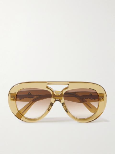 Loewe Curvy Aviator-Style Acetate Sunglasses