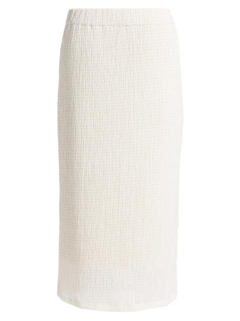 Vince Women's Shadow Grid Knit Midi-Skirt - Chalk