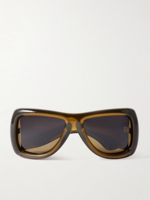 SAINT LAURENT SL 902 Howl D-frame acetate sunglasses Brown