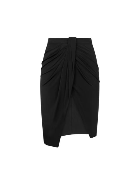 TOM FORD LUSTROUS JERSEY WRAP DRAPED SKIRT