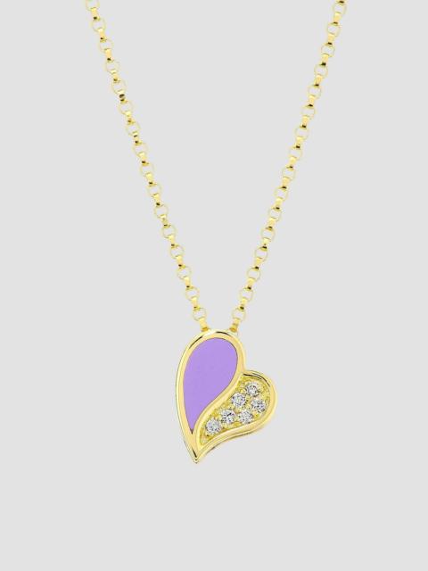 ROBERTO COIN Women's Amorino 18K Yellow Gold & 0.03 TCW Diamond Heart Pendant Necklace - Purple