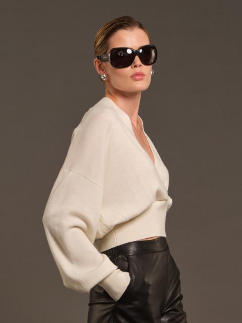 525 america 525 X DL10C: Prince Cashmere Wrap Pullover