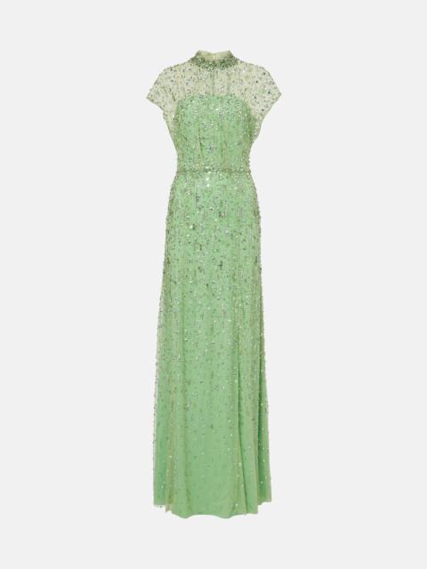 JENNY PACKHAM Crystal Drop embellished gown