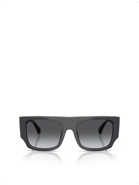 CHANEL CH5549 Polarised Square-Frame Acetate Sunglasses