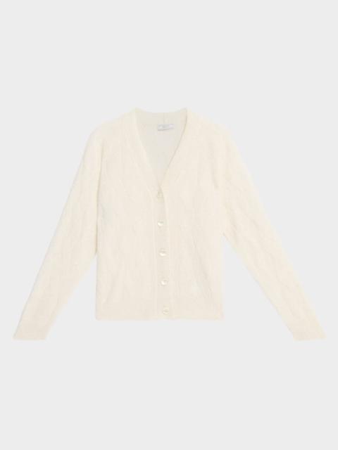 PESERICO Alpaca-Blend Cable-Knit Cardigan