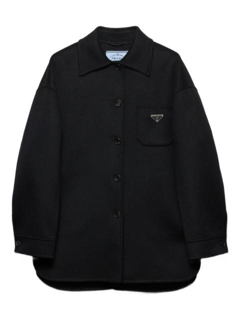 Prada button Triangle-logo jacket