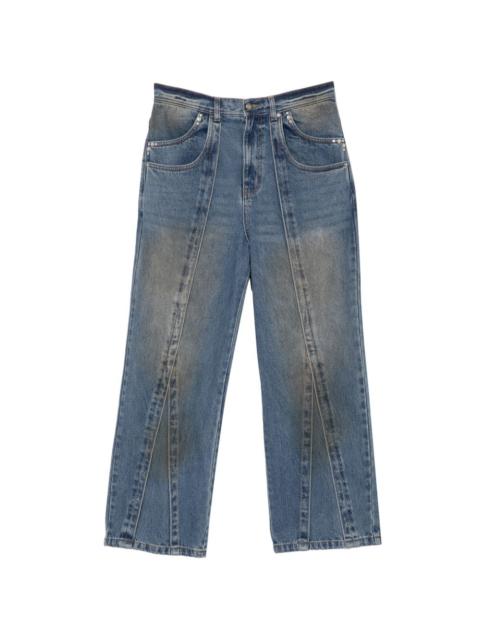 Andersson Bell layered wide-leg jeans