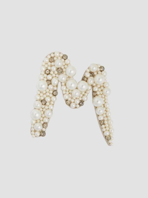 Erdem PEARL ALPHABET BROOCH M