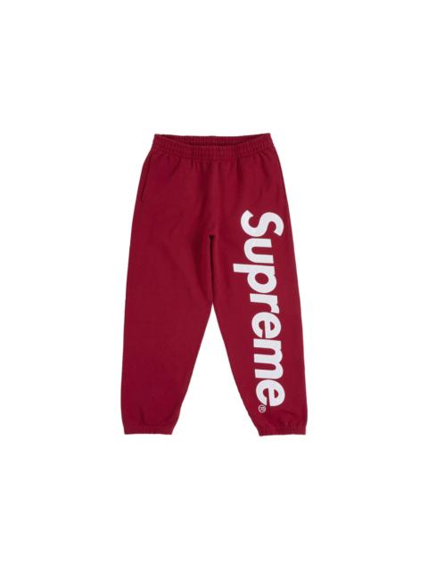 Supreme Supreme Satin Appliqué Sweatpant (FW25) Red