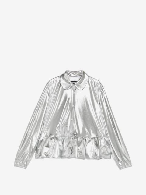 MELITTA BAUMEISTER metallic ruffled shirt