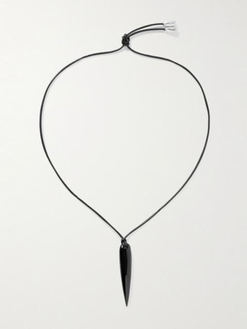 Sophie Buhai Spear silver, onyx and cord necklace Black