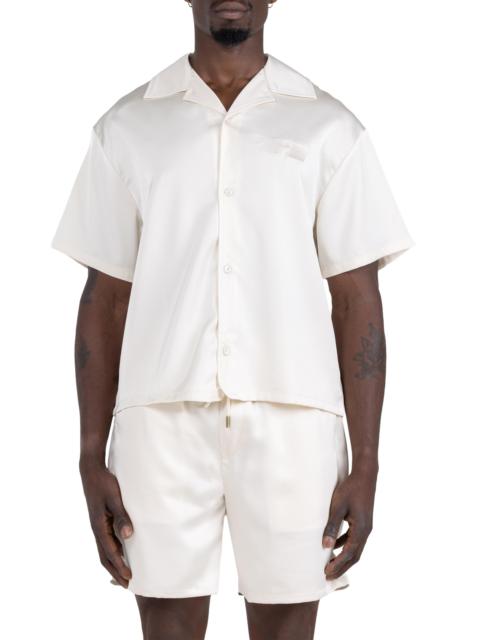 HONOR THE GIFT Men's Logo Satin Camp Shirt - Sand