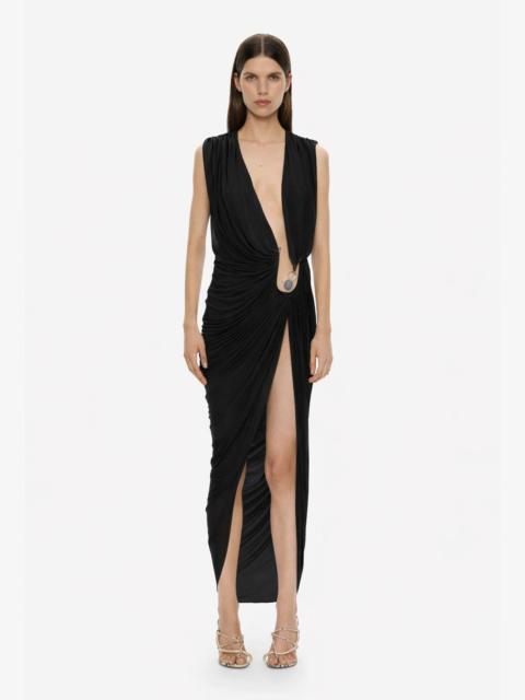CHRISTOPHER ESBER Ripple Crystal Plunge Dress