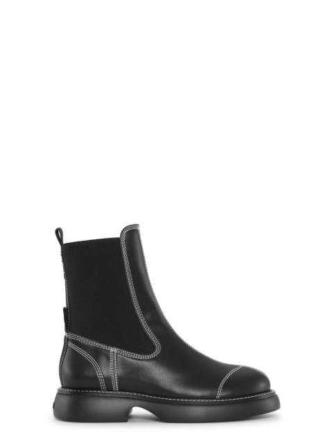 GANNI BLACK EVERYDAY MID CHELSEA BOOTS