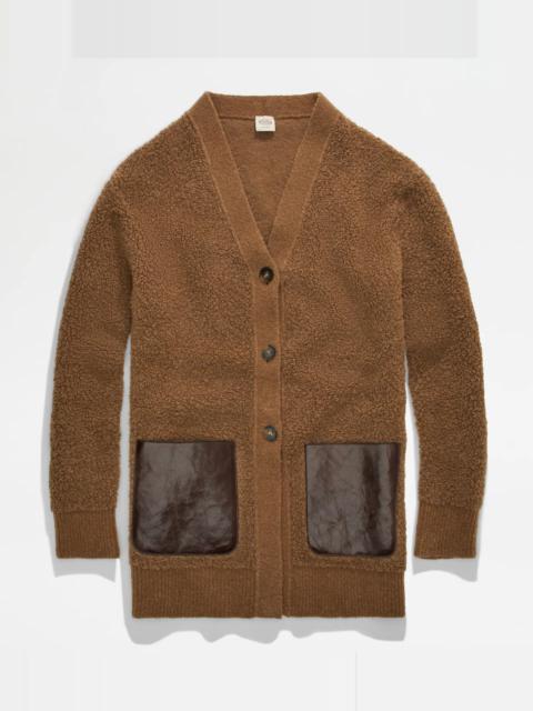 Tod's CARDIGAN IN BOUCLÉ KNIT - BROWN