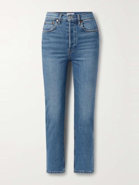 RE/DONE 70s Originals Stove Pipe cropped high-rise straight-leg jeans