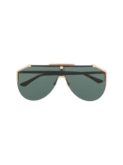 tinted aviator-frame sunglasses