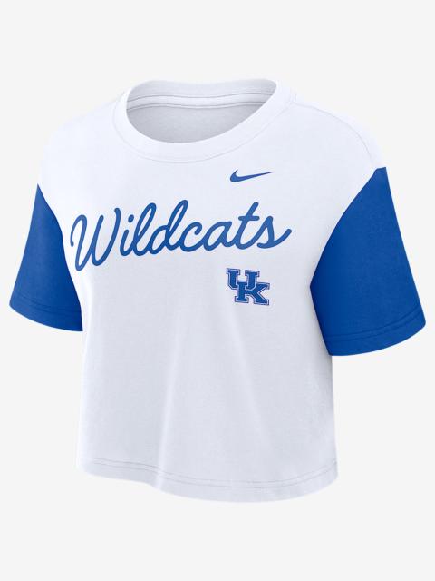 Nike Kentucky Script Women's Nike Dri-FIT College Cropped T-Shirt