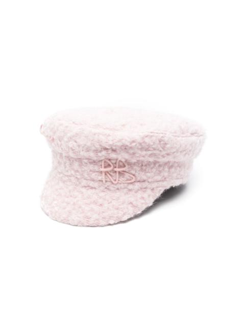logo-embellished baker boy cap
