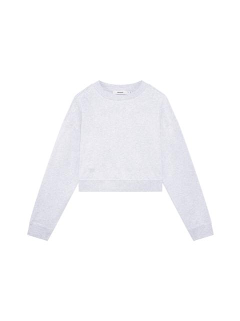PANGAIA Womens Cropped Sweatshirt - Grey Marl
