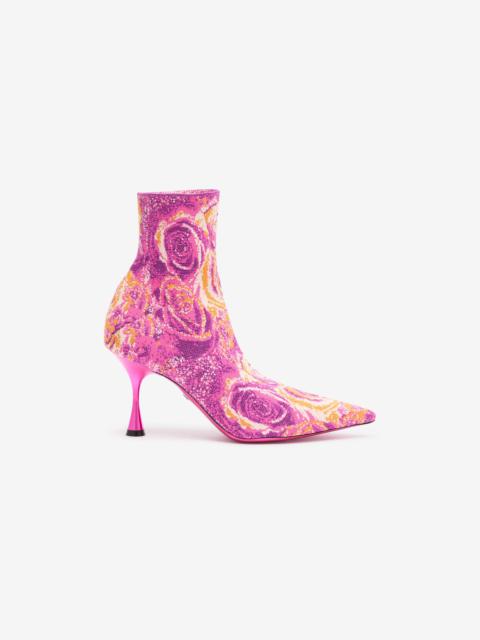 Roberto Cavalli Ankle Boots With Rose Inlay