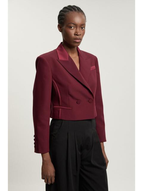KAREN MILLEN Satin Back Crepe Tailored Jacket